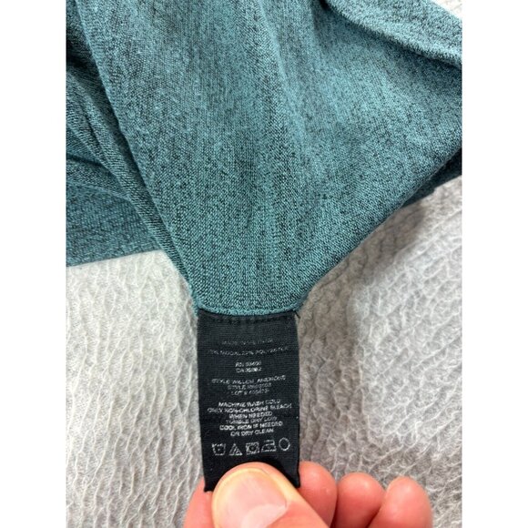 Theory Shot Sleeve Cotton Blend Polo‎ Shirt (Men's Medium) Green - Picture 8 of 9